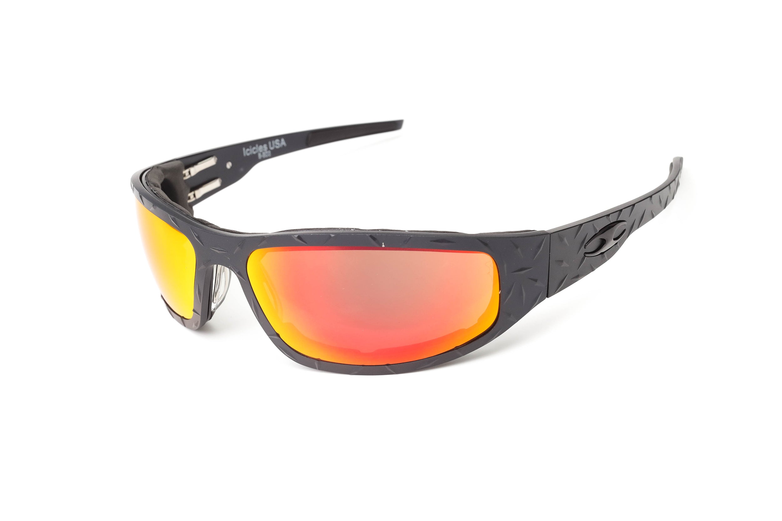 Aluminum Biker Sunglasses Black - Diamond Dent “Bagger” | Icicles