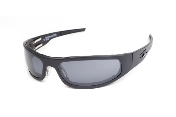 Baby Bagger Black Prescription Motorcycle Glasses (Smooth)