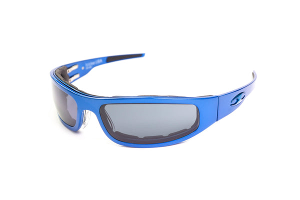 Baby Bagger Blue Prescription Motorcycle Glasses (Smooth)