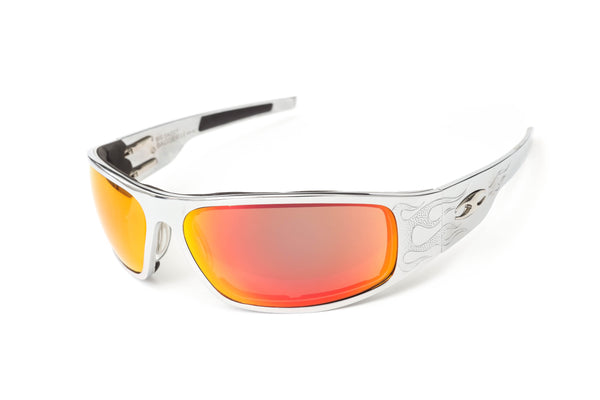 Big Daddy Bagger Chrome Prescription Glasses (Flames)