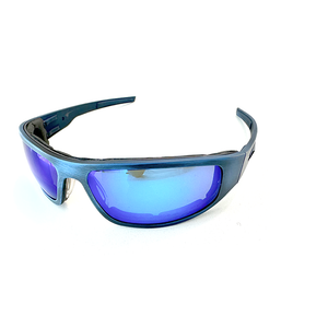 Blue Mirror Polarized Bifocal Motorcycle Sunglasses Alpha Omega
