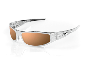 Baby Bagger Chrome Motorcycle Sunglasses (Flames)