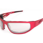 Load image into Gallery viewer, “Bagger” Red Prescription Motorcycle Glasses (Smooth)