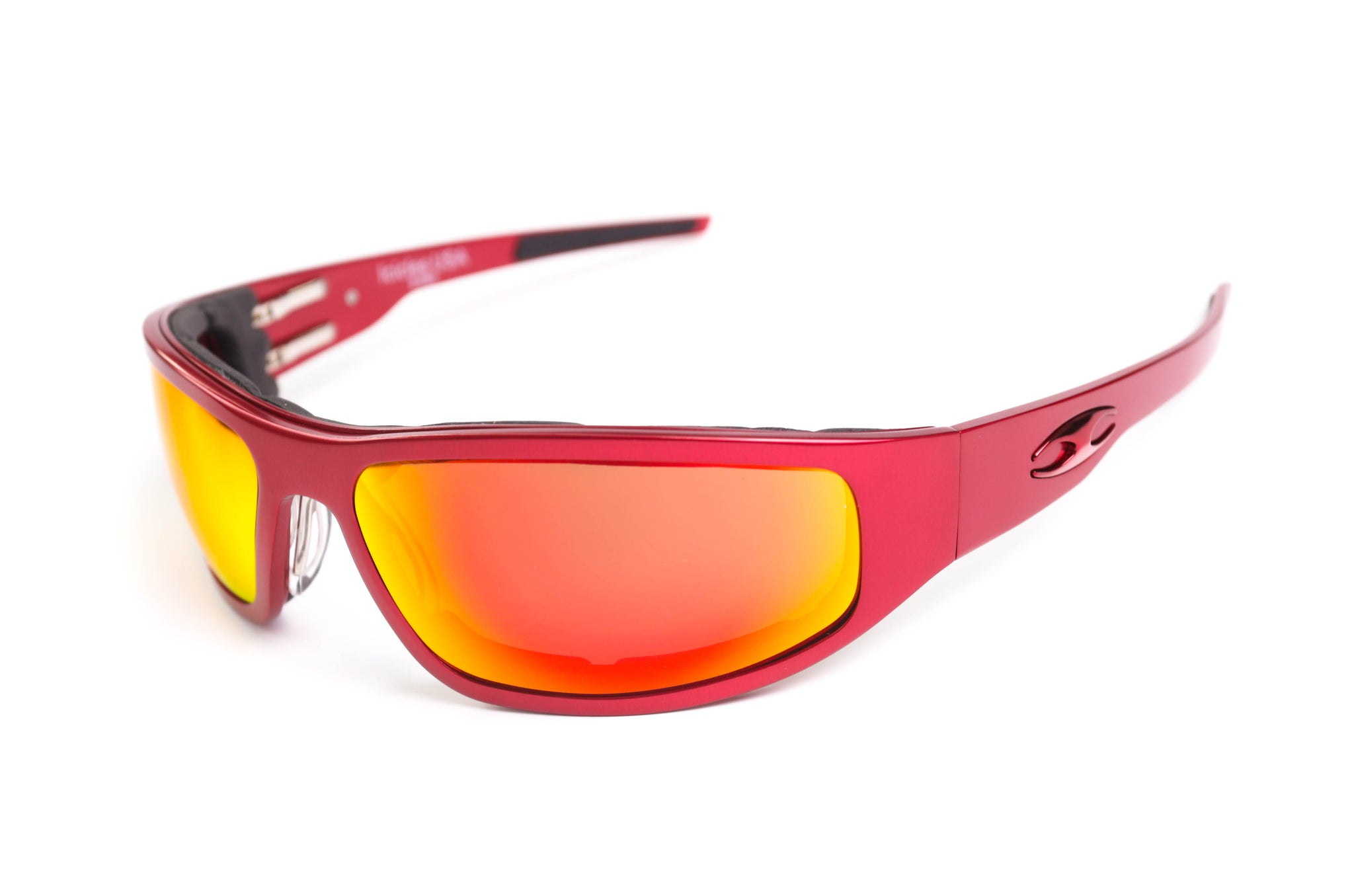 Wraparound Aluminum Bagger Red Motorcycle Sunglasses