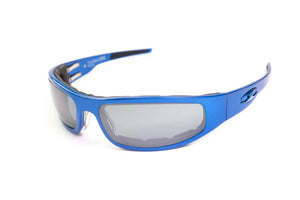 Baby Bagger Blue Prescription Motorcycle Glasses (Smooth)