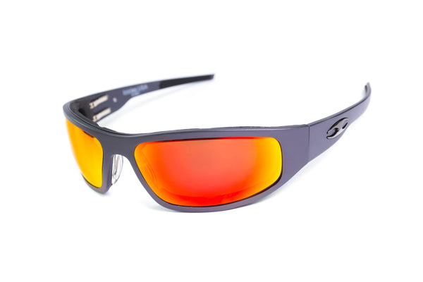 “Bagger” Gunmetal Motorcycle Sunglasses (Smooth) No - Single / Transition Bifocal