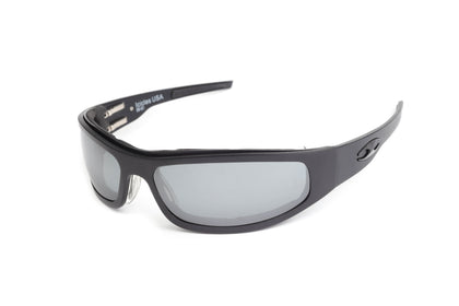 Baby Bagger Black Prescription Motorcycle Glasses (Smooth)