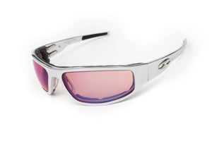 “Bagger” Chrome Prescription Motorcycle Glasses (Smooth)