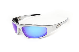 “Bagger” Chrome Prescription Motorcycle Glasses (Smooth)