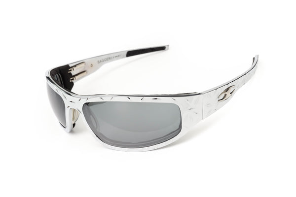 “Bagger” Chrome Motorcycle Sunglasses (Diamond)