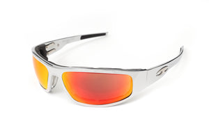 “Bagger” Chrome Prescription Motorcycle Glasses (Smooth)