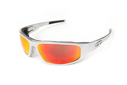 “Bagger” Chrome Prescription Motorcycle Glasses (Smooth)