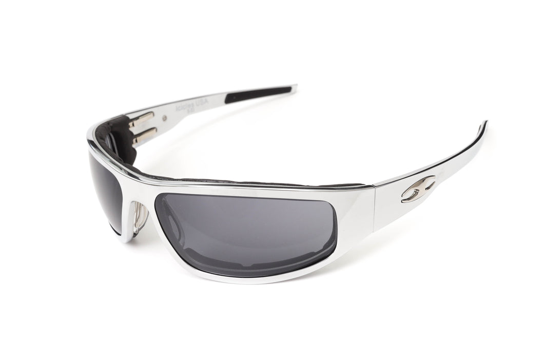 “Bagger” Chrome Motorcycle Sunglasses (Smooth)