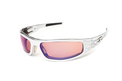 Baby Bagger Chrome Motorcycle Sunglasses (Flames)