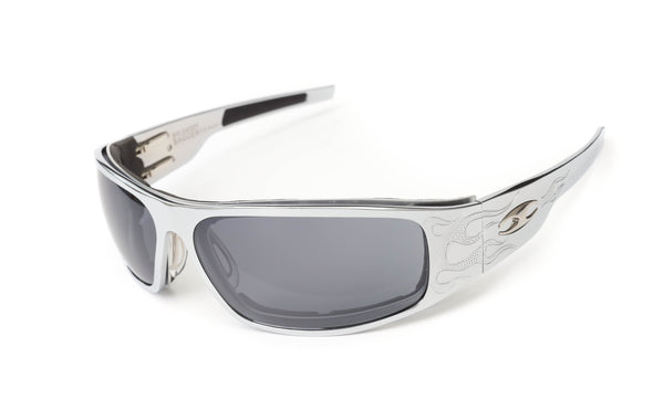 Big Daddy Bagger Chrome (Flames) | Icicles® Eyewear - Motorcycle