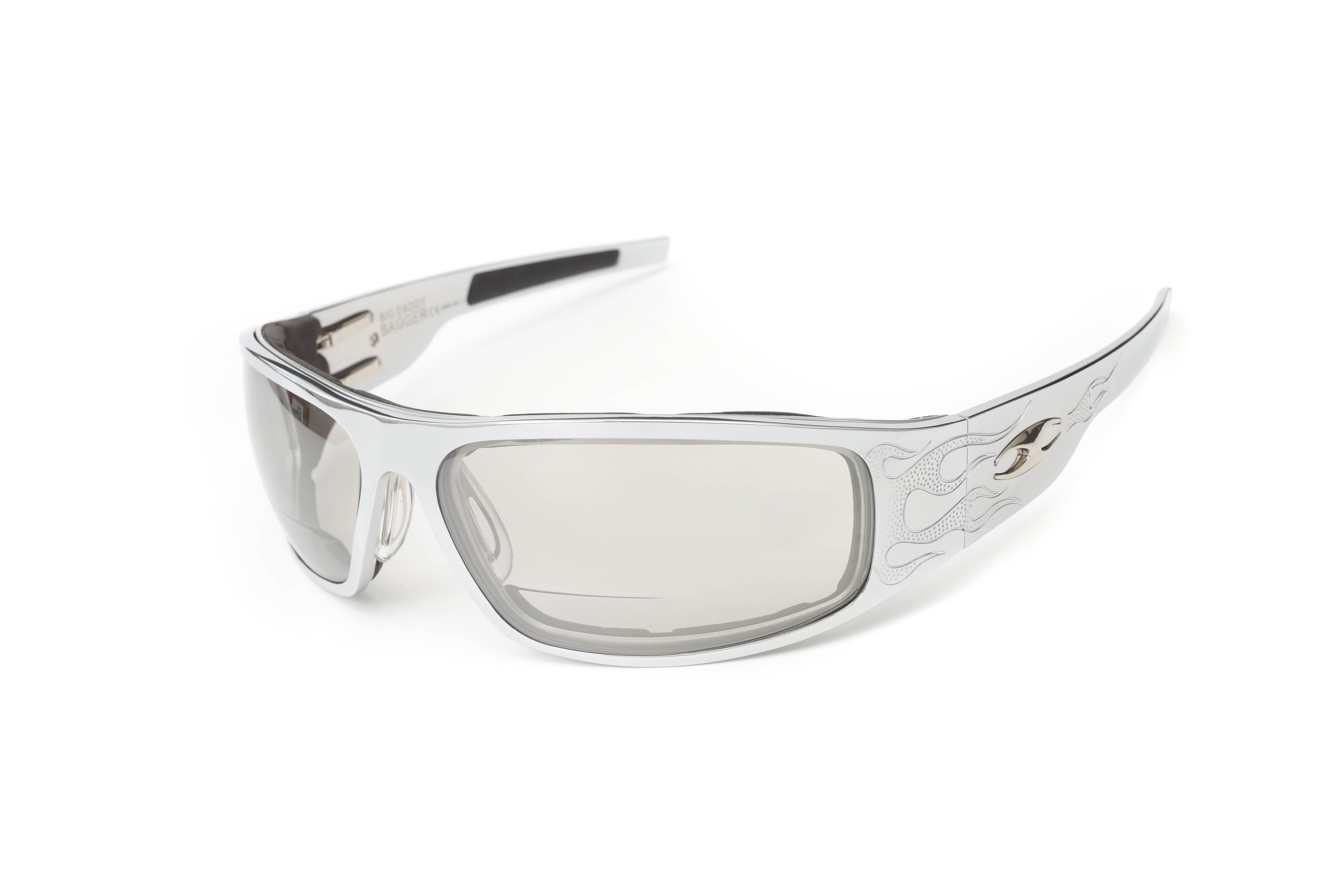 Big Daddy Bagger Chrome (Flames) | Icicles® Eyewear - Motorcycle