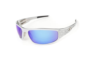 “Bagger” Chrome Motorcycle Sunglasses (Flames)