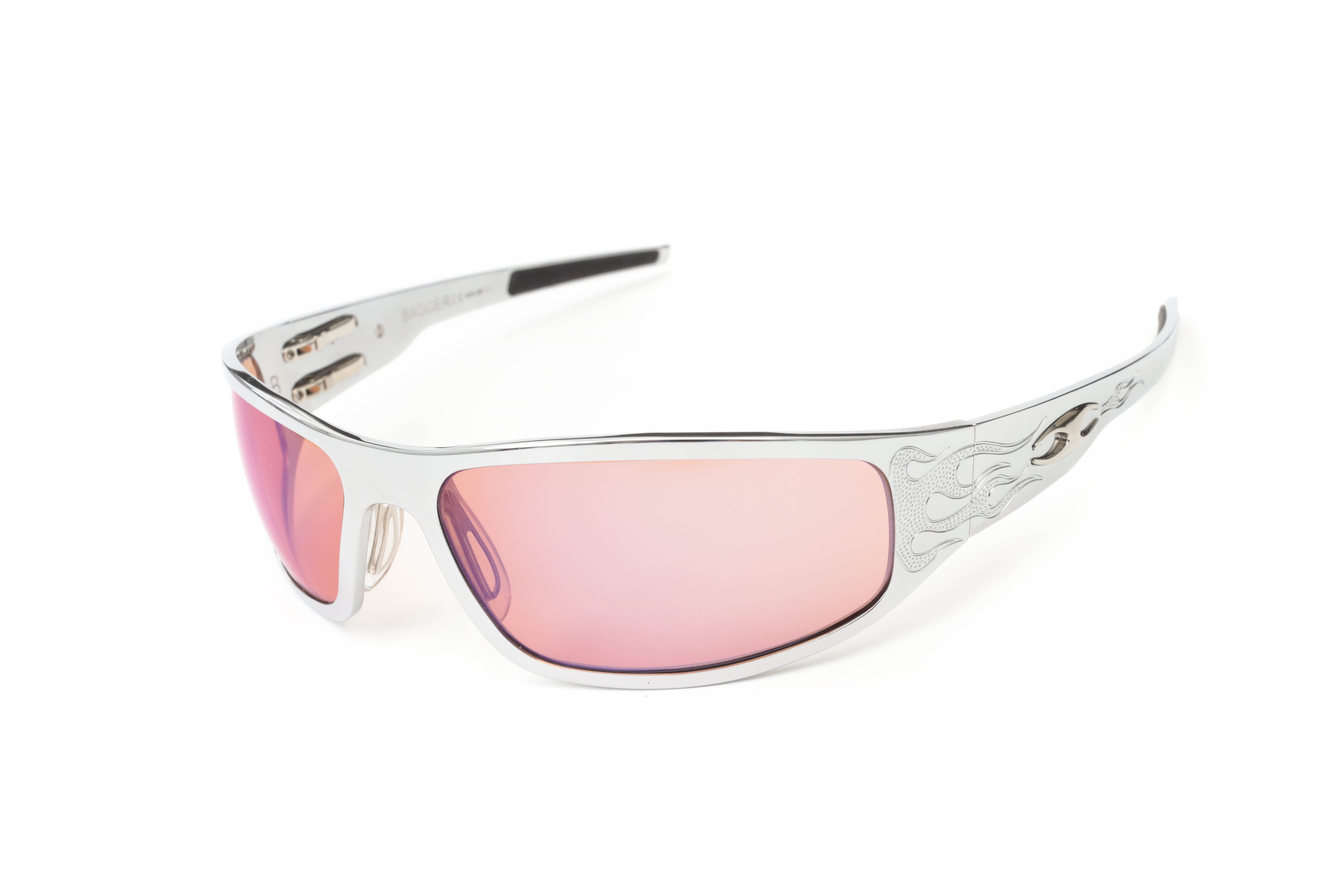 Chrome Motorcycle Sunglasses with Flames - “Bagger” | Icicles