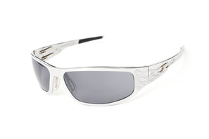 “Bagger” Chrome Prescription Motorcycle Glasses (Flames)