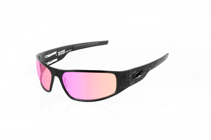 “Bagger” Black Motorcycle Sunglasses (Flames)