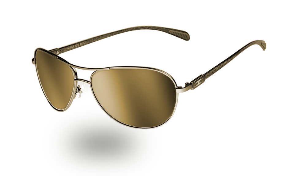 Carbon Fiber Aviator Gold